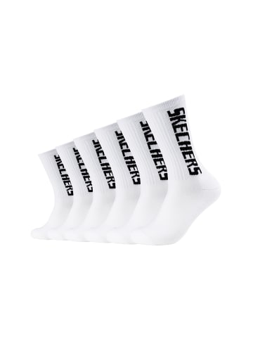 Skechers Tennissocken 6er Pack cushioned in Weiß