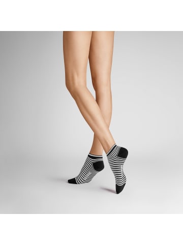 Hudson Sneakersocken Easy Stripe Fashion in Black