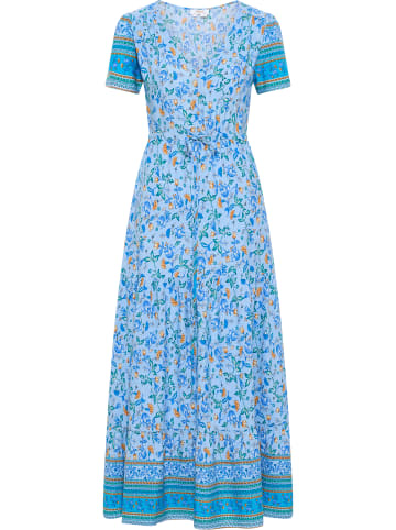 usha FESTIVAL Maxikleid Mit Blumenprint in Hellblau Mehrfarbig