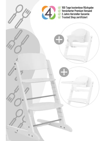 Cybex Cybex Iris 3-in-1 Hochstuhl mit Baby Set und Tablett - Farbe: All White