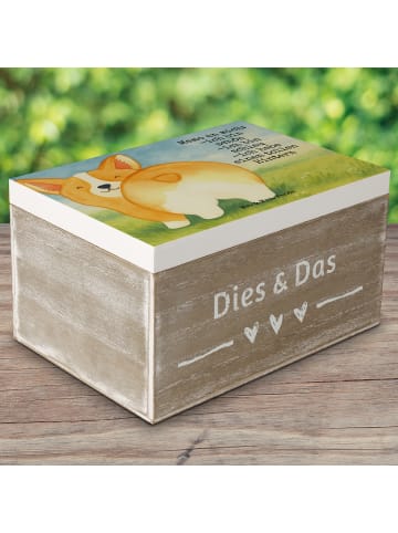Mr. & Mrs. Panda Box Corgi Po Design mit Spruch in Weiß