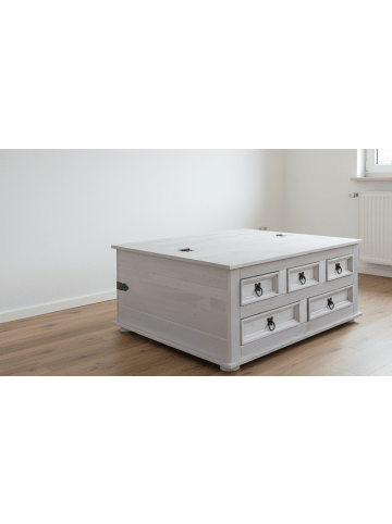 ebuy24 Couchtisch New Mexico Grau 92 x 92 cm