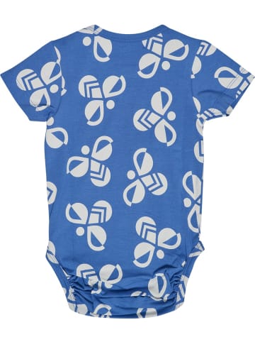 Hummel Kinder Kurzarmbody "Hmlmini Bold Bee Aop Body S/S" in Blau