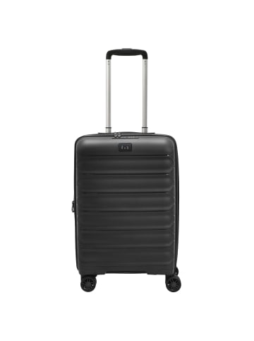 D&N Travel Line 4700+ - 4-Rollen-Kabinentrolley S 55 cm erw. (schwarz) in schwarz
