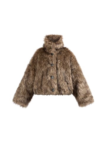 myMo Faux Fur Jacke in Braun