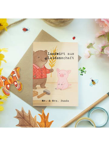 Mr. & Mrs. Panda babykarte Landwirt Leidenschaft Design mit Spruch in Weiß