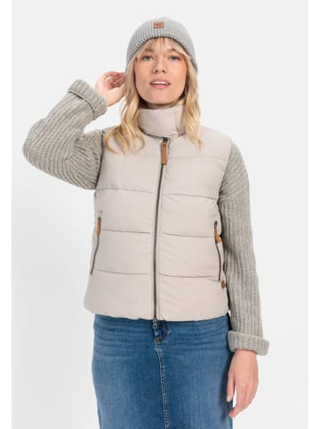 Camel Active Steppweste aus recyceltem Polyester in Beige-Braun