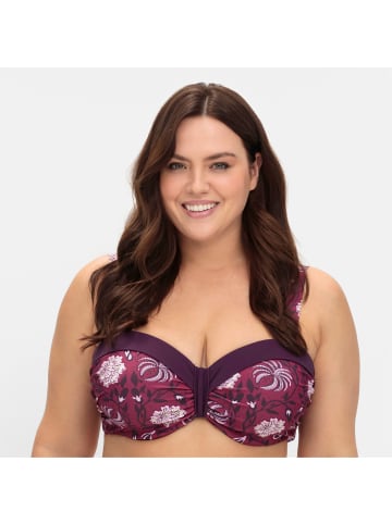 sheego by Joe Browns Bikini-Hose in beere-gemustert