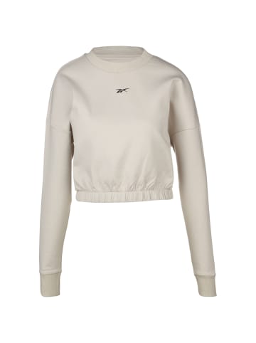 Reebok Trainingspullover DreamBlend Cotton Midlayer Sweatshirt in beige / schwarz