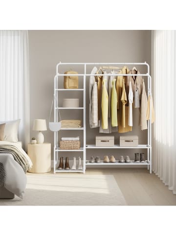 SONGMICS Kleiderständer Pataye in Weiß - (B)115.8 x (H)172.8 x (T)45 cm