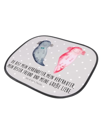 Mr. & Mrs. Panda Sonnenschutz Auto Axolotl Freundin mit Spruch in Grau Pastell