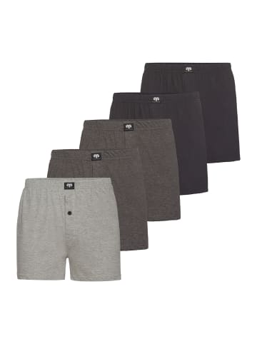 CECEBA Boxershort 5Er Pack Daytona in grau-dunkel-melange