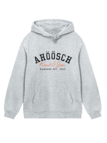 F4NT4STIC Hoodie Knut & Jan Hamburg Ahöösch Plattdeutsch in grau meliert