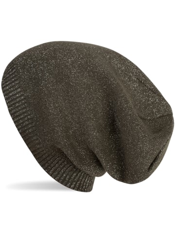 styleBREAKER Feinstrick Beanie Mütze in Oliv