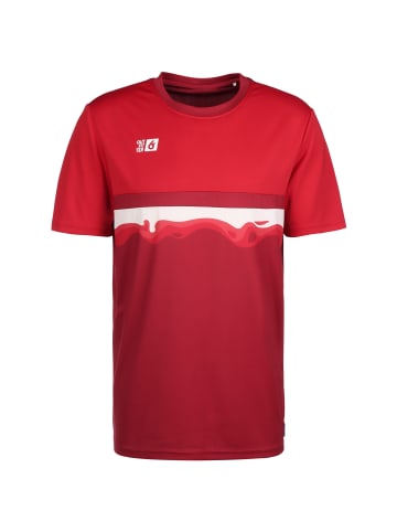 OUTFITTER Trainingsshirt OCEAN FABRICS TAHI in rot / weiß