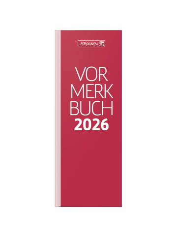 BRUNNEN Vormerkbuch 785 11x29,7cm 1 Tag/Seite Deckenband rot 2026