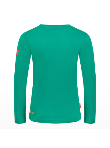 Trollkids Langarm-Shirt Halsafjord (GOTS) in sea green