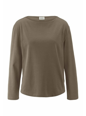 Hessnatur Hessnatur Heavy Jersey Longsleeve Relaxed aus reiner Bio-Baumwolle in silbergrün