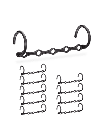 relaxdays 20 x Raumsparbügel in Schwarz