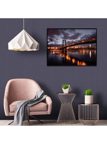 WALLARENA Bild mit Rahmen Brücke in Orange