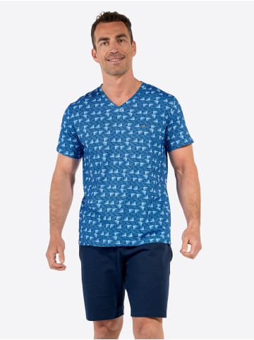HOM Pyjama Short Sleepwear Beachcomber in blue print