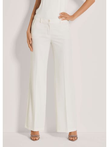 MADELEINE Palazzo-Hose mit Bügelfalten in weiß
