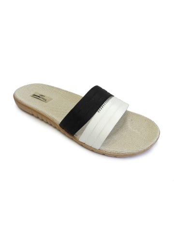 Brasileras Pantoletten "Tren Pala Combi" in Schwarz/Weiß