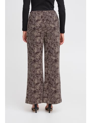 ICHI Casual Hose IHKATE Regular fit in Dark Fungi Snake aop