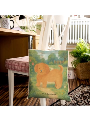 Mr. & Mrs. Panda shopping bag Hund Flauschig Design ohne Spruch in Weiß