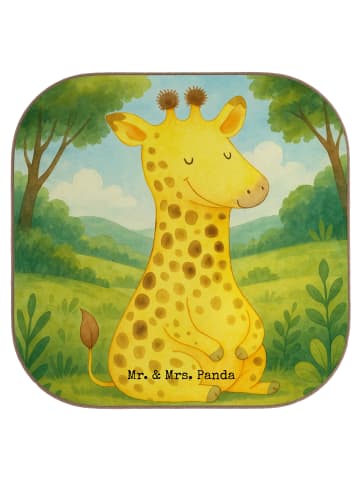 Mr. & Mrs. Panda Tischuntersetzer Giraffe Zufrieden Design ohne ... in Weiß
