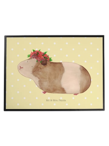 Mr. & Mrs. Panda Schreibunterlage Meerschweinchen Weisheit ohne ... in Gelb Pastell