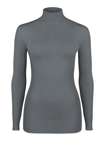 Nur Die  Longsleeve Highneck mit Kaschmir NUR DIE x KILIAN KERNER in hellgraumelange