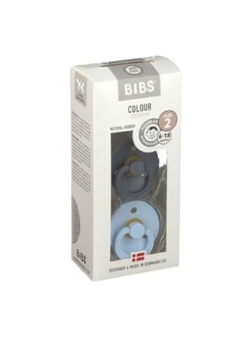 BIBS 2er-Pack Colour Schnuller Latex, 6-18M in Grau geeignet ab 6 Monaten