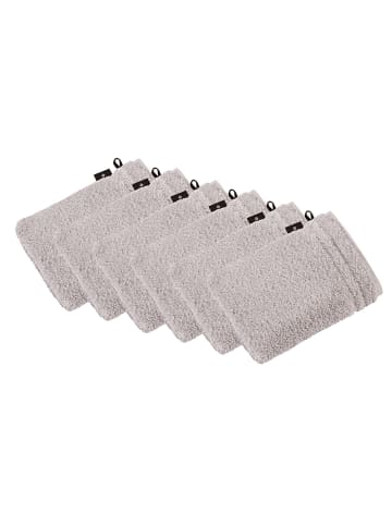 Vossen 6er Pack Waschhandschuh in light grey