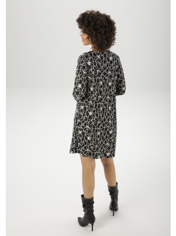 Aniston CASUAL Jerseykleid in schwarz weiß