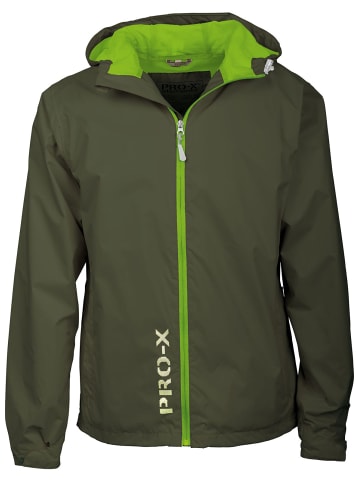 PRO-X elements Regenjacke "FLASH" in Dark Oliv-Grün