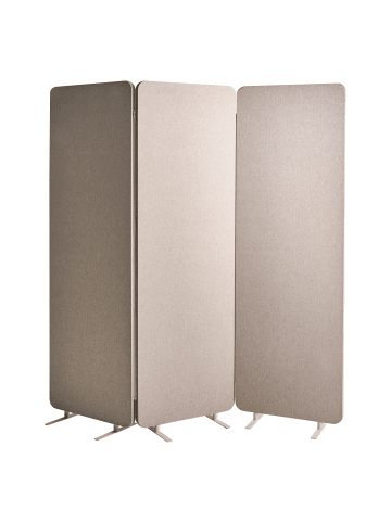 Beliani Büro-Raumteiler STANDI in Beige - (W) 184 x (H) 184 x (L) 30 cm