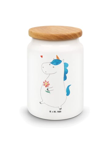 Mr. & Mrs. Panda Kaffeedose Einhorn Spaziergang ohne Spruch in Weiß