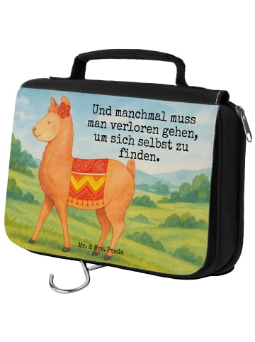 Mr. & Mrs. Panda beauty case Alpaka Stolz Design mit Spruch in Weiß