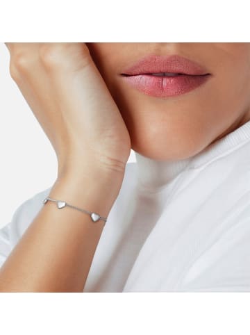 Glanzstücke München Armband Herz aus Edelstahl in silber