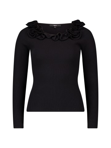 Zero  Feinstrickpullover mit Rippenstruktur in Black Beauty