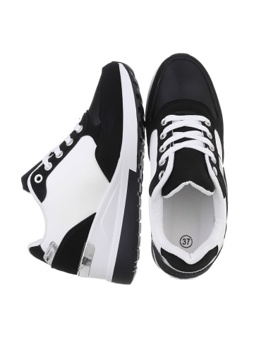 Ital-Design Freizeitschuh in Schwarz und Weiß