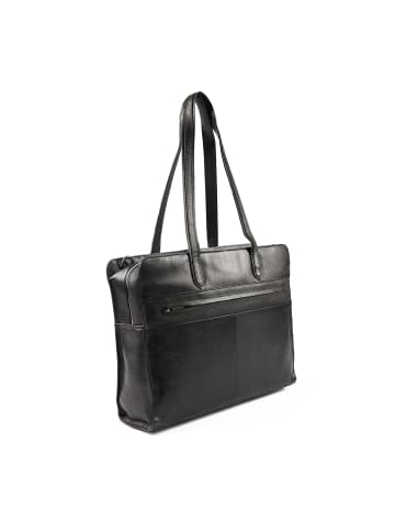 Plevier Power Aktentasche Leder 41.5 cm Laptopfach in schwarz