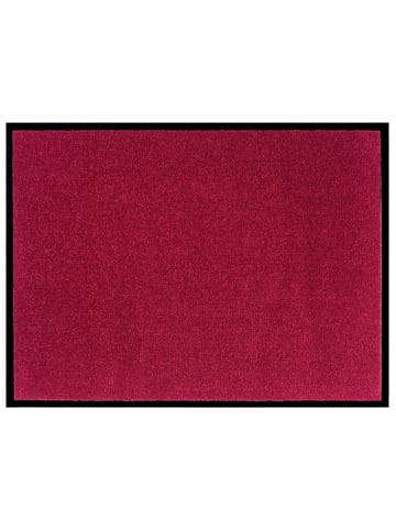 Teppich Boss Teppich Boss waschbare In- & Outdoor Fußmatte Uni einfarbig  rot