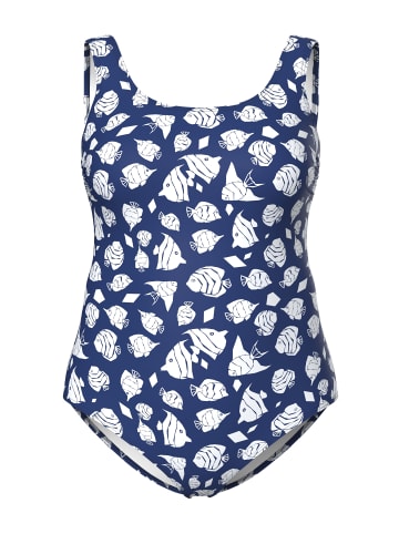 Ulla Popken Badeanzug in marine