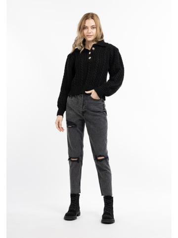DreiMaster Damen Strick Pullover in SCHWARZ