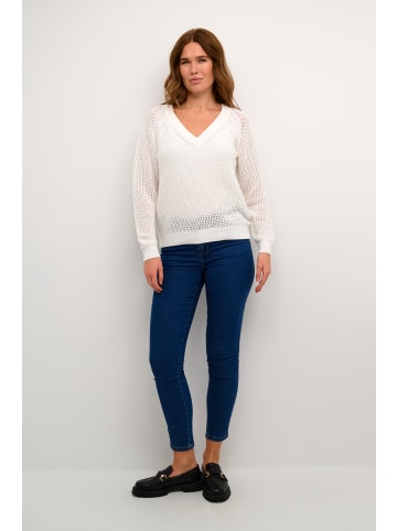 Kaffe Strickpullover KAjolan Regular fit in Chalk