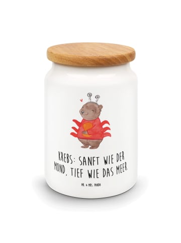 Mr. & Mrs. Panda Teedose Krebs Astrologie mit Spruch in Weiß