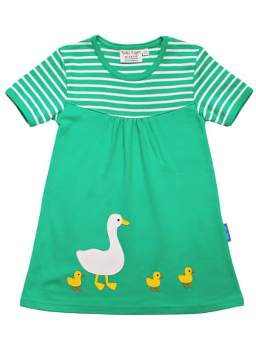 Toby Tiger Kinder Kleid mit Enten Applikation in grün