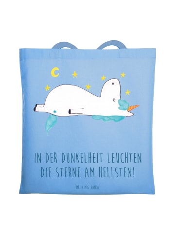 Mr. & Mrs. Panda Tasche Angst vor Dunkelheit überwinden mit Spruch in Sky Blue